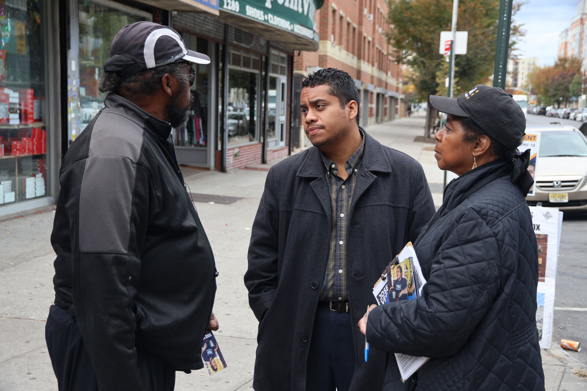 Jose listening to a constituent