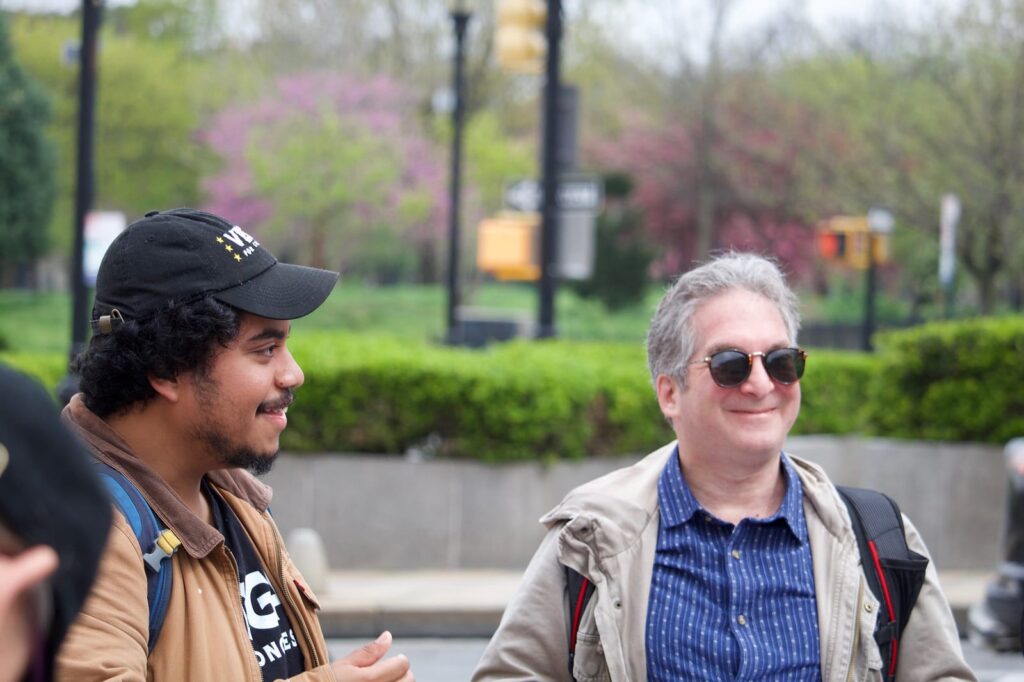 Jose Vega campaigning in the Bronx, NY, April 16. Credit: Pamela Drew